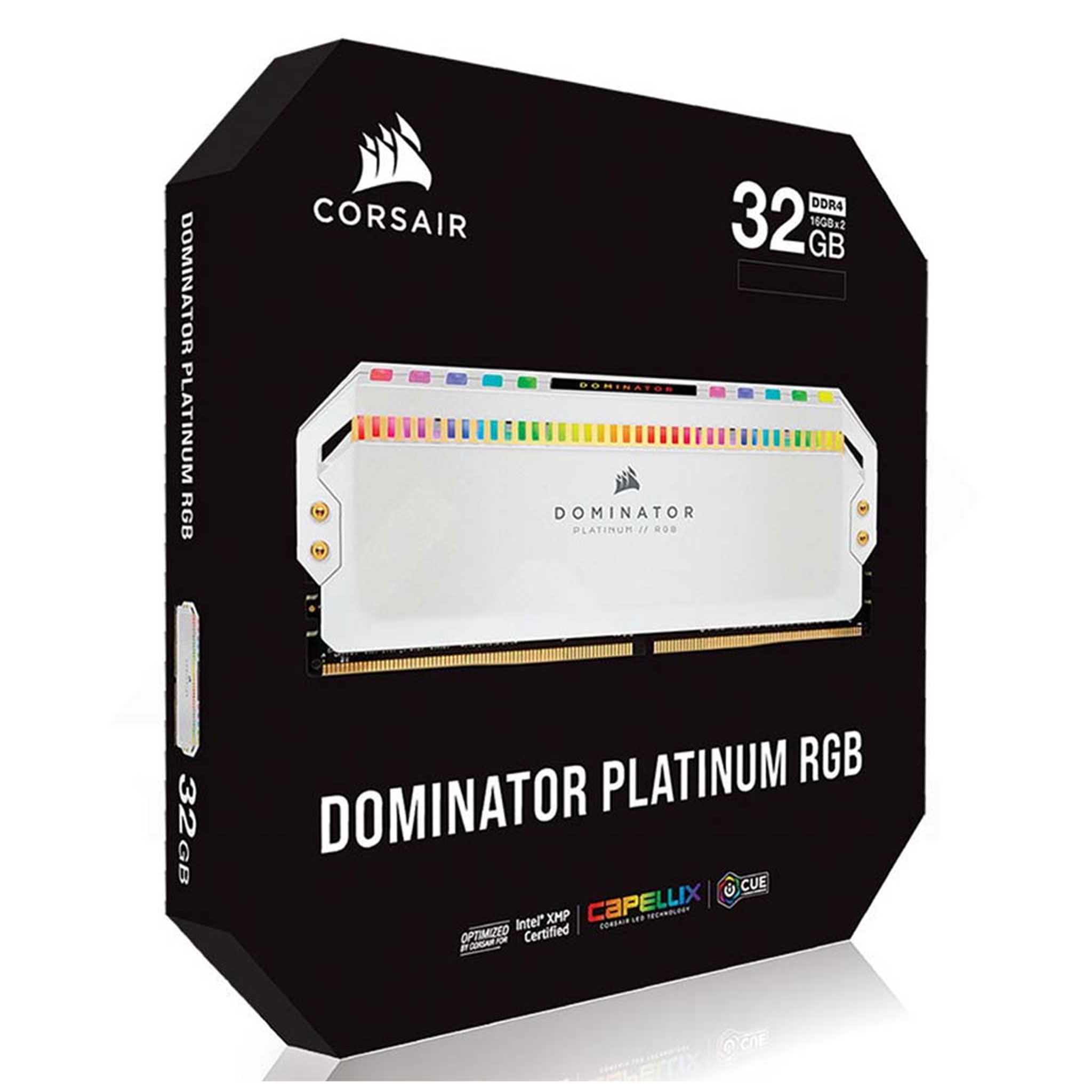 Ram Corsair Dominator Platinum White RGB 32GB | 3200MHz, DDR4, 2x16GB (CMT32GX4M2E3200C16W)