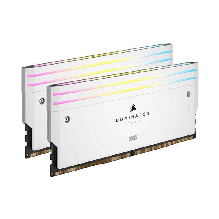 Ram Corsair Dominator Titanium White 64GB | 2 x 32GB, 6600MHz, DDR5 (CMP64GX5M2X6600C32W)