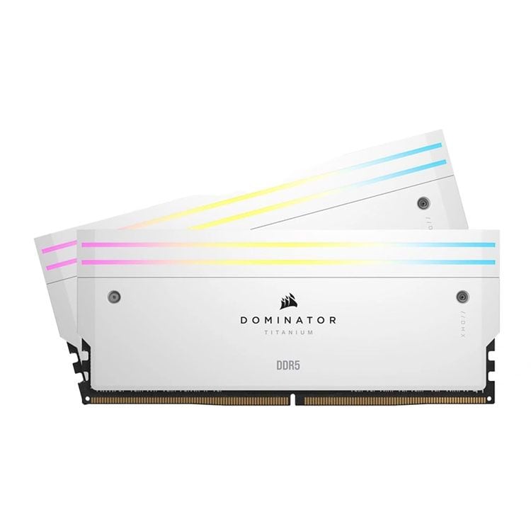 Ram Corsair Dominator Titanium White 64GB | 2 x 32GB, 6600MHz, DDR5 (CMP64GX5M2X6600C32W)