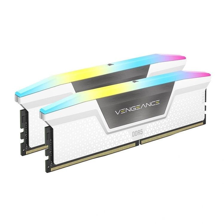 Ram Corsair Vengeance RGB White 32GB | 2 x 16GB, DDR5, 6000MHz (CMH32GX5M2E6000C36W)