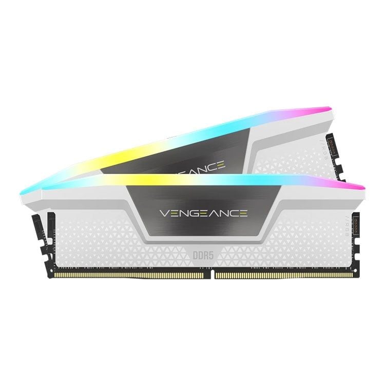 Ram Corsair VENGEANCE RGB 64GB | 2x32GB, DDR5 DRAM, 5600MT/s CL36 Memory Kit - White (CMH64GX5M2B5600C36W)