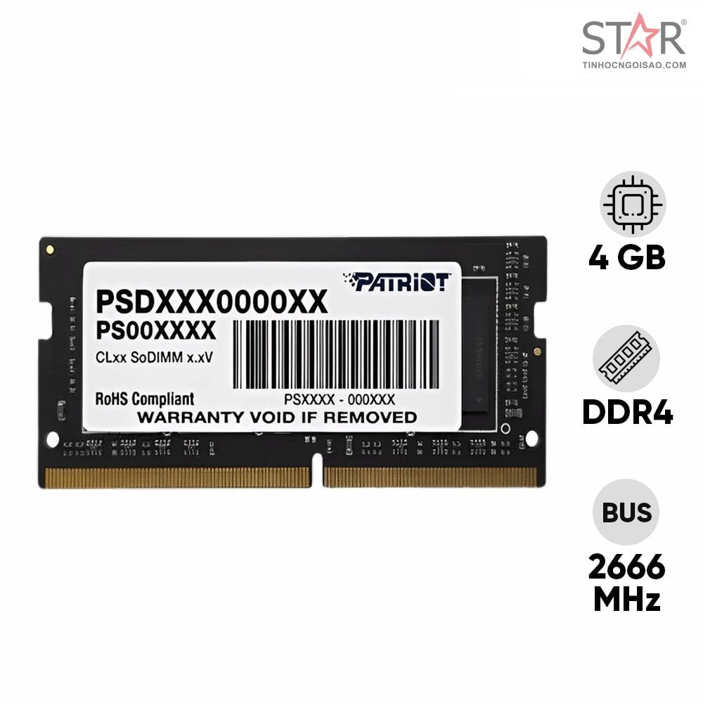 Ram Laptop Patriot 4GB DDR4 2666MHz