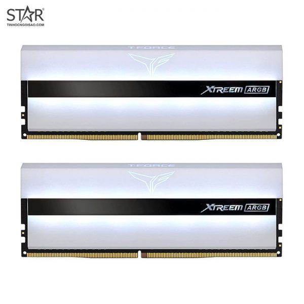 Ram DDR4 TeamGroup 32G/3600 T-Force Xtreem White ARGB (2x16G) Tản Nhiệt (TF13D432G3600HC18JDC01)