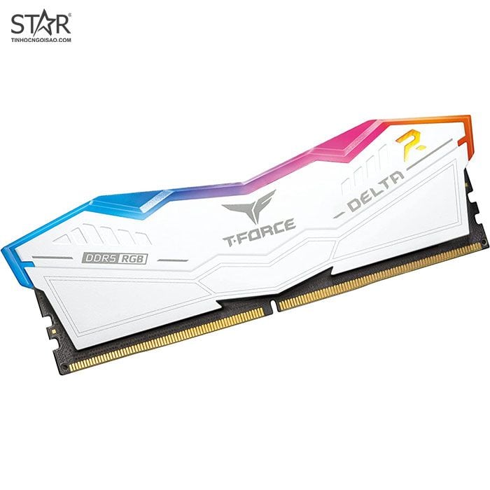 Ram DDR5 TEAMGROUP 32G/6000 T-Force Delta White RGB (2x16GB) Tản Nhiệt (FF4D532G6000HC38ADC01)