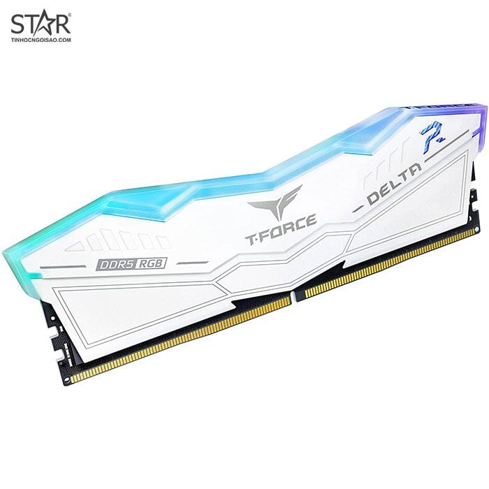 Ram DDR5 TEAMGROUP 32G/6000 T-Force Delta White RGB (2x16GB) Tản Nhiệt (FF4D532G6000HC38ADC01)