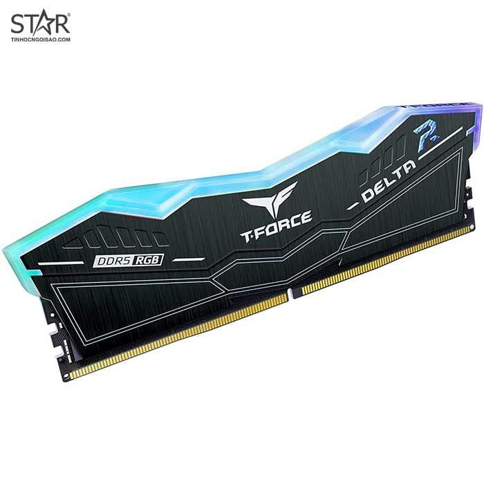 Ram DDR5 TEAMGROUP 32G/6000 T-Force Delta Black RGB (2x16GB) Tản Nhiệt (FF3D532G6000HC38ADC01)