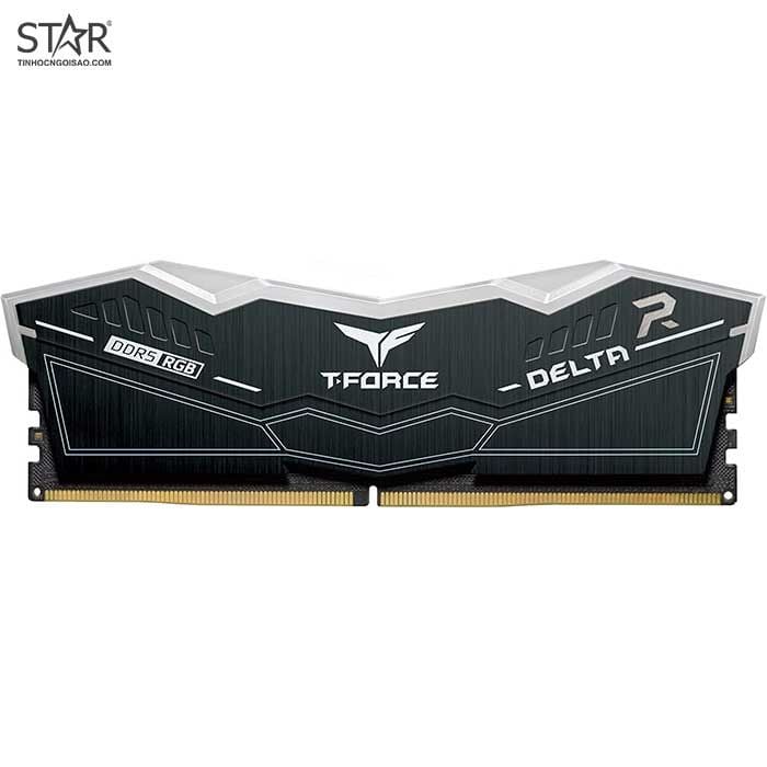 Ram DDR5 TEAMGROUP 32G/6000 T-Force Delta Black RGB (2x16GB) Tản Nhiệt (FF3D532G6000HC38ADC01)
