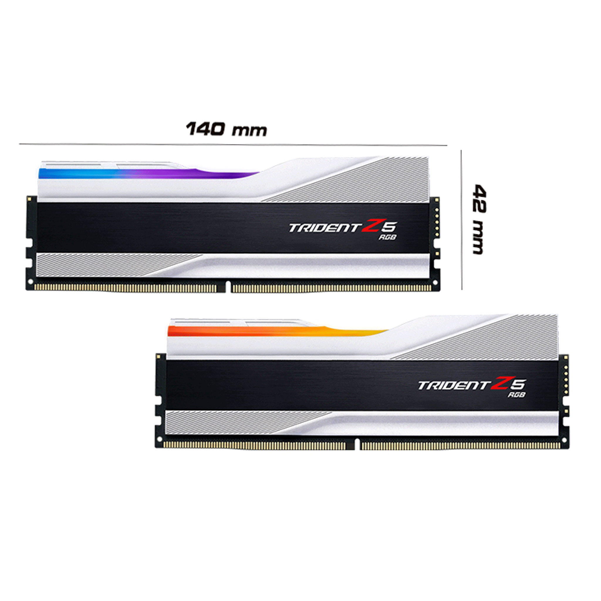 Ram GSkill Trident Z5 RGB Silver 32GB | 2 x 16GB, DDR5, 6000MHz (F5-6000J3238F16GX2-TZ5RS)