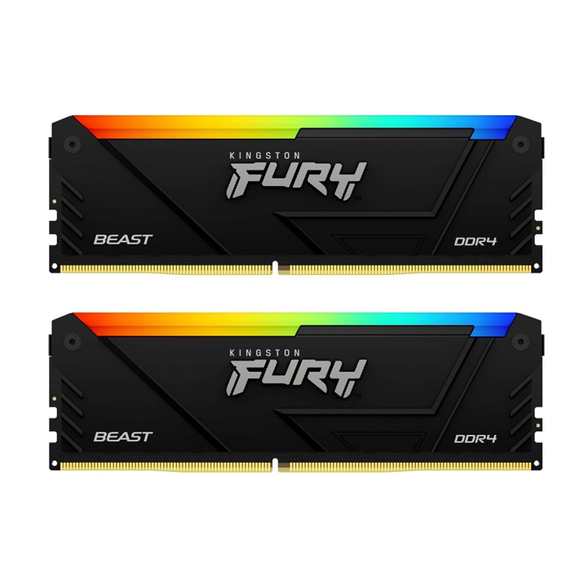 Ram Kingston Fury Beast RGB 16GB | 2x8GB, DDR4, 3200MHz (KF432C16BB2AK2/16)