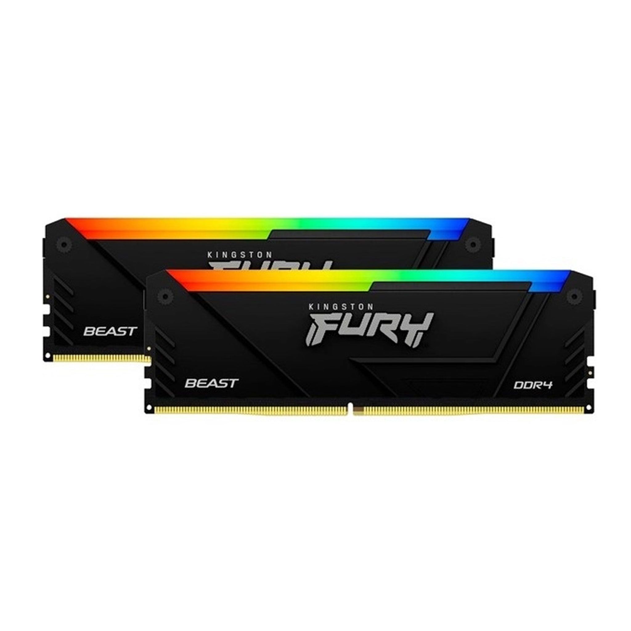 Ram Kingston Fury Beast RGB 16GB | 2x8GB, DDR4, 3200MHz (KF432C16BB2AK2/16)