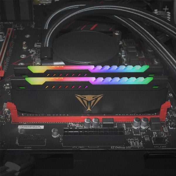  Ram Patriot Viper Steel RGB DDR4 RAM 16GB | 3200MHz, CL18, 1x16GB (PVSR432G320C8K) 