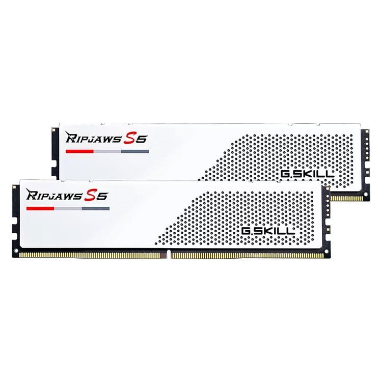 Ram PC GSkill Ripjaws S5 32GB DDR5 5600MHz (F5-5600J4040C16GX2-RS5W) (2x16GB, White Special Edition)