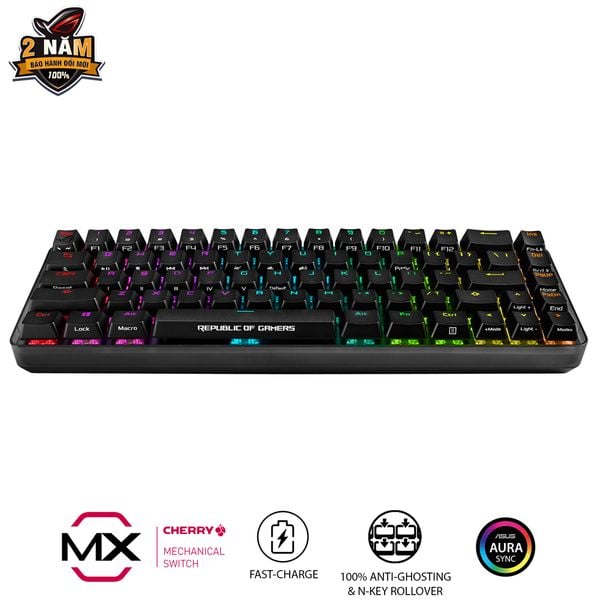  Bàn phím cơ không dây Asus ROG Falchion - Switch Cherry Blue (Đen) 