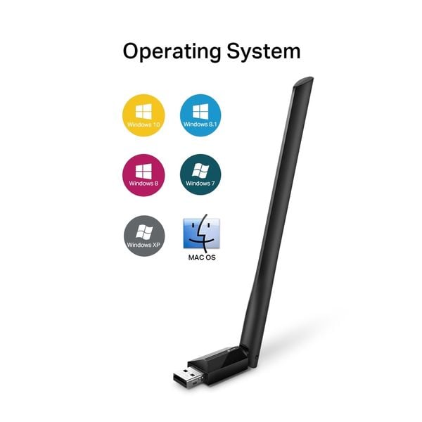  USB Thu wifi TP-Link Archer T2U Plus AC600 băng tần kép (2.4 GHz & 5 GHz) 