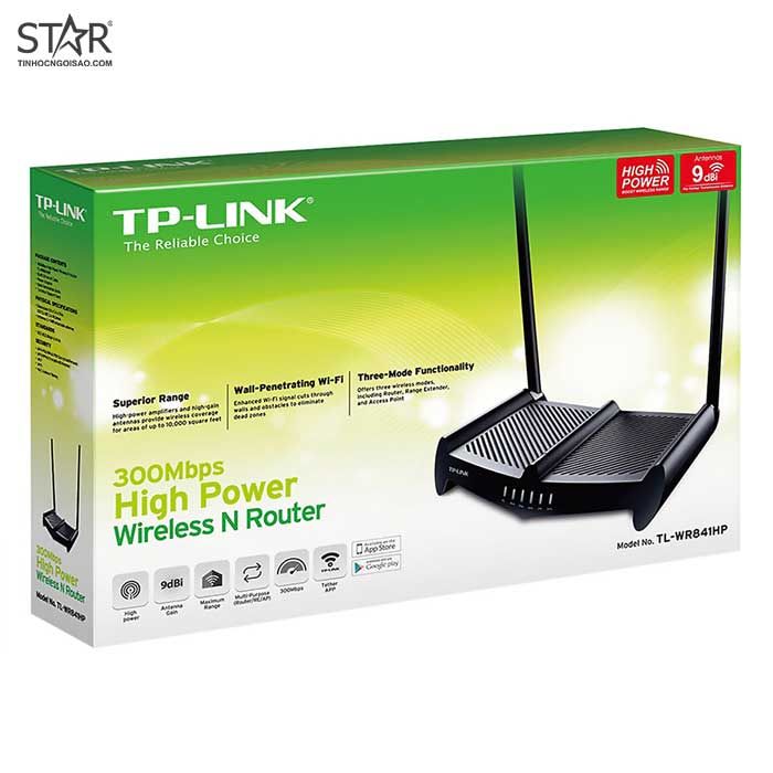 Phát Wifi TP-Link TL-WR841HP 300Mbps 2 anten Chính Hãng