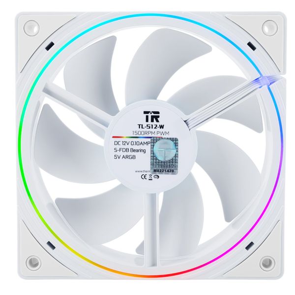  Quạt tản nhiệt PC Thermalright TL‑S12W | Fan lẻ 120mm, ARGB, Trắng 