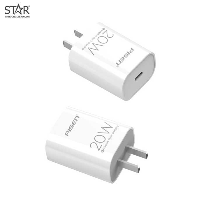 Bộ Cốc Sạc Pisen Quick Type-C Wall Charger 20W (TS-C135)