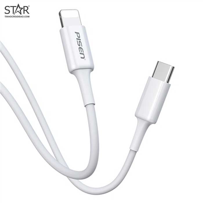 Bộ Cốc – Dây Sạc Pisen Quick Type-C Charger & Lightning Cable 20W (TS-C135) (Lightning)