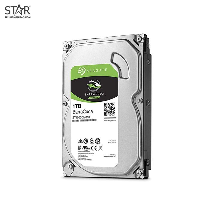 Ổ cứng HDD 1TB Seagate BarraCuda Chính Hãng (ST1000DM010)