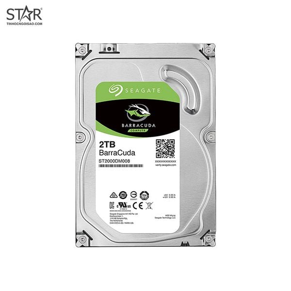  Ổ cứng HDD Seagate BarraCuda 2 TB | SATA III, 3.5" (ST2000DM008) 