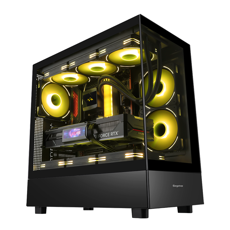Thùng máy Segotep Endura Pro+ Đen | Full-ATX, không fan