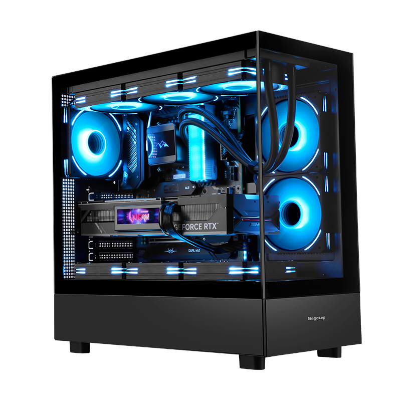 Thùng máy Case Segotep Endura Pro+ Đen | Full-ATX, không fan