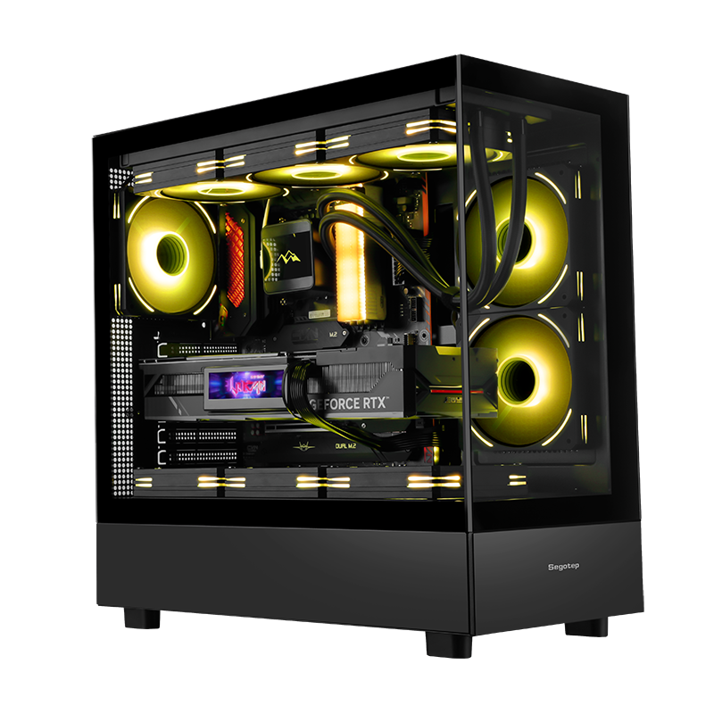 Thùng máy Case Segotep Endura Pro+ Đen | Full-ATX, không fan