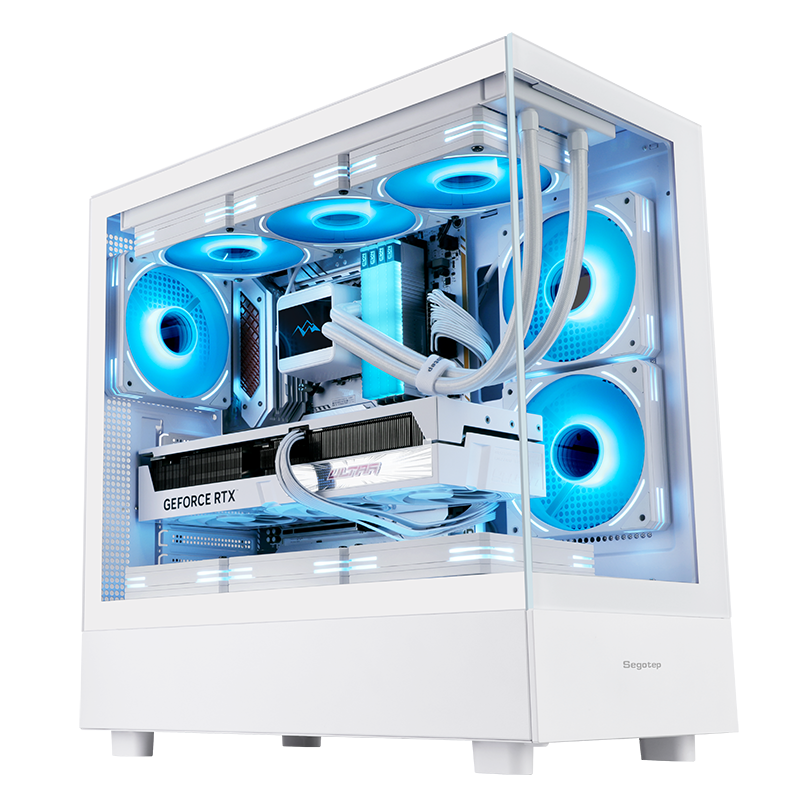 Thùng máy Case Segotep Endura Pro+ Trắng | Full-ATX, không fan