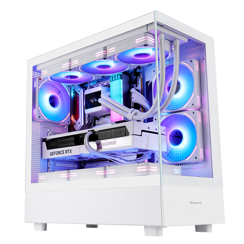 Thùng máy Case Segotep Endura Pro+ Trắng | Full-ATX, không fan