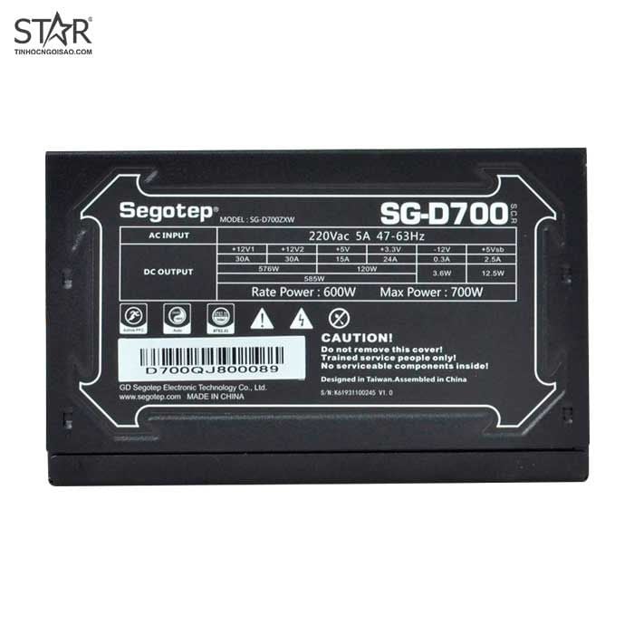 Nguồn Segotep SG-D700 600W (SG-D700-GAMING)