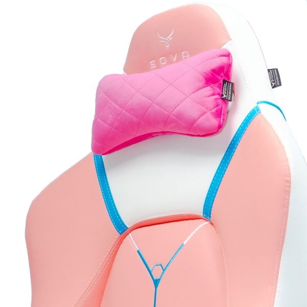  Ghế gaming CENTAUR Sova | Hồng, 120kg, Chân xoay, Da PU 