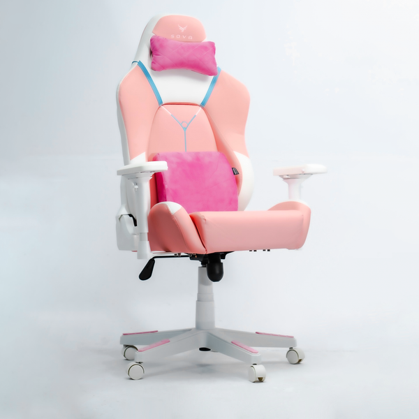  Ghế gaming CENTAUR Sova | Hồng, 120kg, Chân xoay, Da PU 
