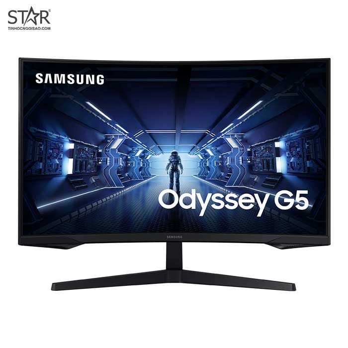 Màn hình LCD 32 inch Samsung Odyssey G5 LC32G55TQWEXXV WQHD 2K 144Hz 1ms HDR10 Freesync Cong Chính Hãng