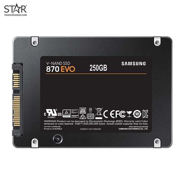  Ổ Cứng SSD 250G Samsung 870 EVO Sata III 6Gb/s MLC (MZ-77E250BW) Chính Hãng 