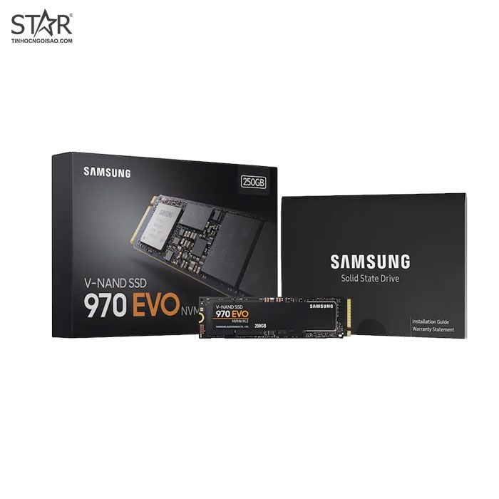 Ổ cứng SSD 250G Samsung 970 EVO Plus M.2 NVMe PCIe Gen3x4 (MZ-V7E250BW)