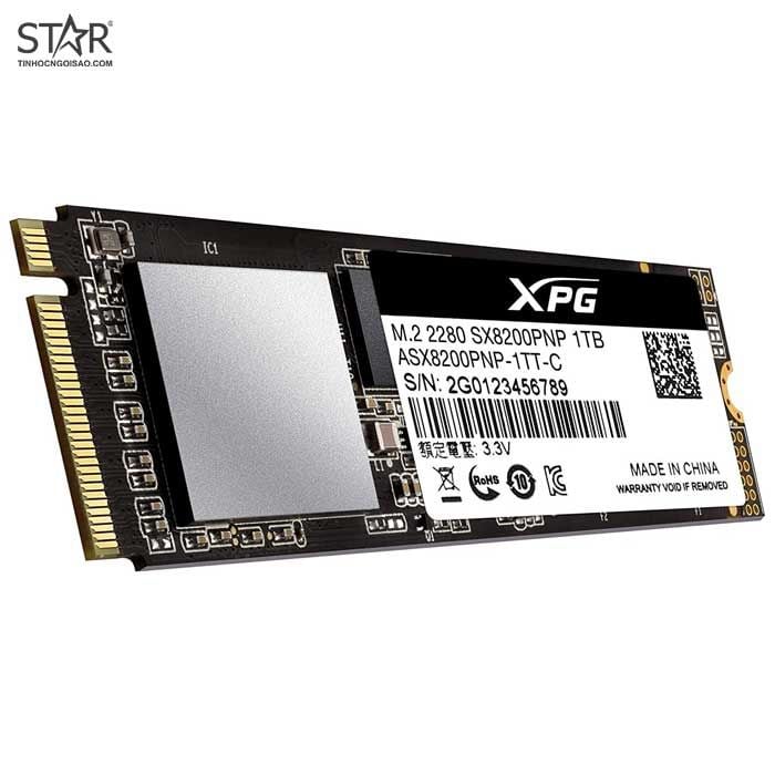 Ổ cứng SSD 1TB Adata SX8200 Pro M.2 NVMe PCIe Gen3x4 (ASX8200PNP-1TT-C)