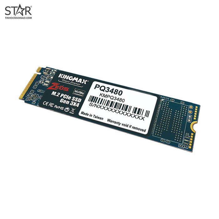 Ổ cứng SSD 128G Kingmax Zeus PQ3480 NVMe PCIe Gen3x4 M.2 2280 (KMPQ3480128G4)