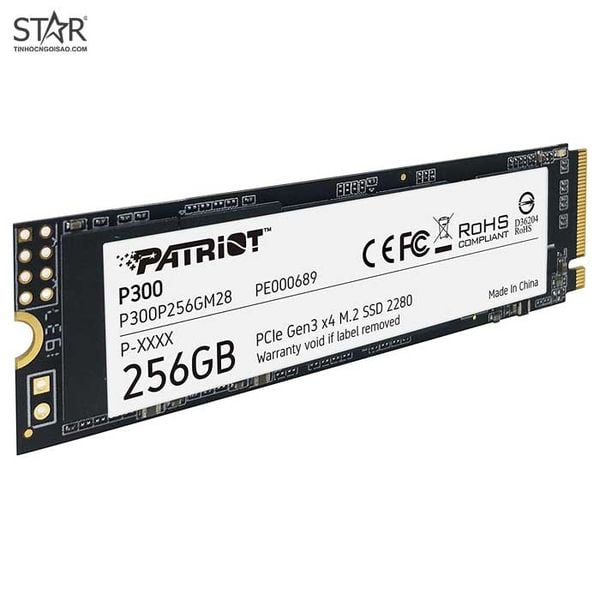  Ổ cứng SSD Patriot P300 256GB | PCIe Gen3 x4 NVMe, M.2 2280 (P300P256GM28) 
