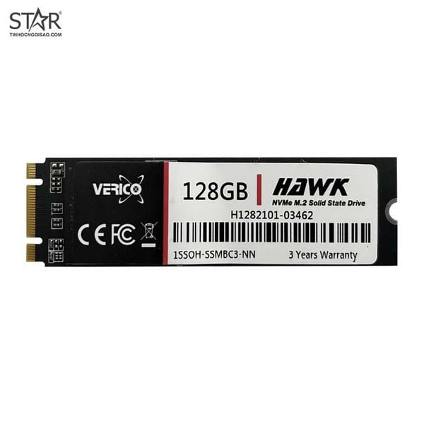 Ổ cứng SSD Verico Hawk 128GB | PCIe Gen3 x2 NVMe, M.2 2280 (1SSOH-SSMBC3-NN) 