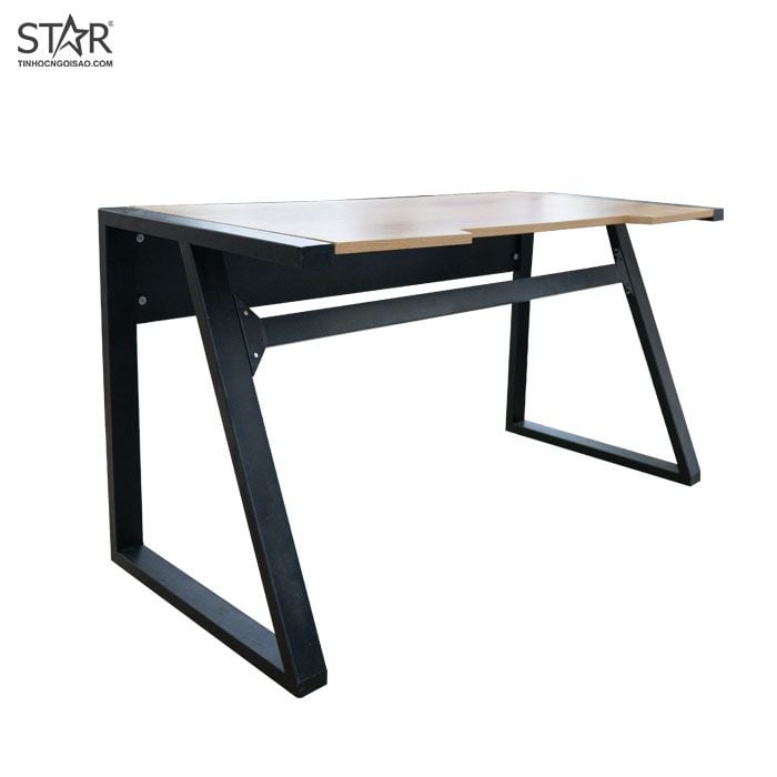 Bàn Gaming STAR Tứ Giác Mặt Gỗ (120x75x60) (Chân Đen)