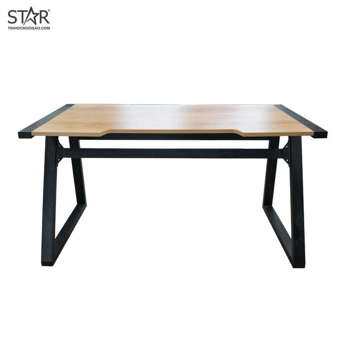 Bàn Gaming STAR Tứ Giác Mặt Gỗ (120x75x60) (Chân Đen)