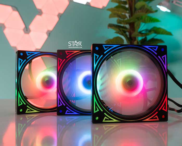 Mặt trước của Fan Case WM-STAR V2 RGB