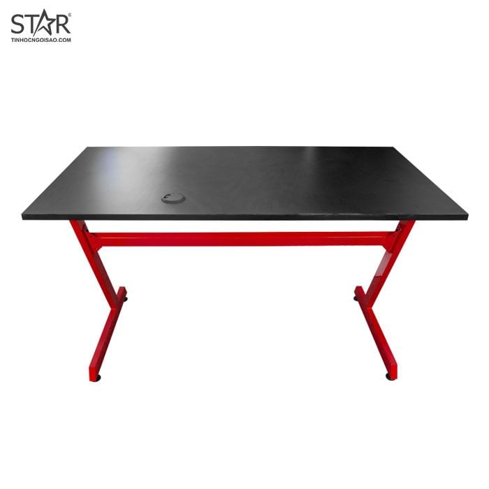 Bàn Gaming STAR01 Chữ Z Mặt Gỗ (120x75x60) (Chân Đỏ)