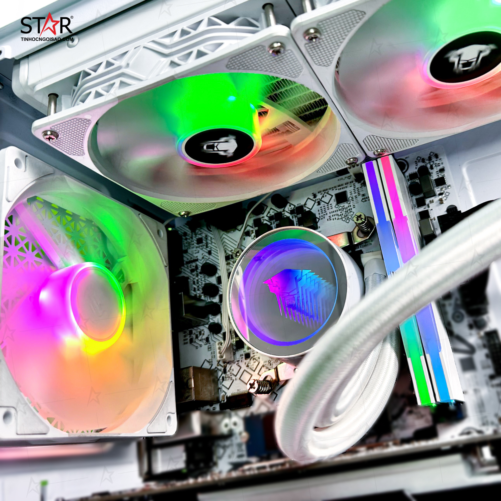 PC Gaming STAR Battle White | Intel i3 12100F \ GTX 1650\ H610M WIFI\ RAM 16GB\ SSD 256GB