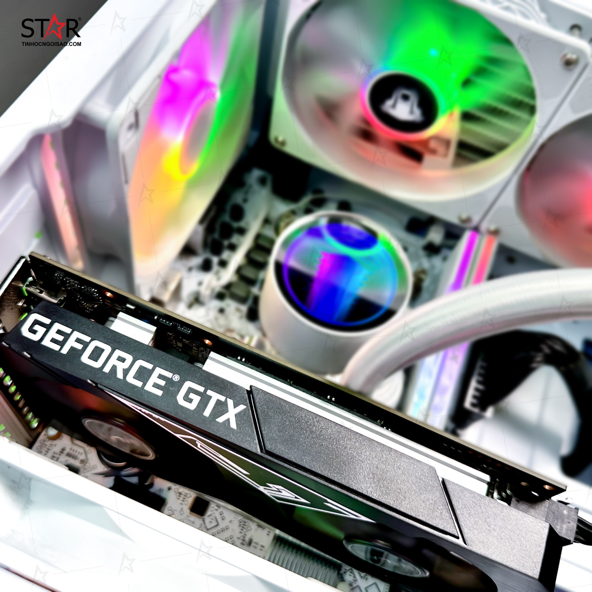 PC Gaming STAR Battle White | Intel i3 12100F \ GTX 1650\ H610M WIFI\ RAM 16GB\ SSD 256GB