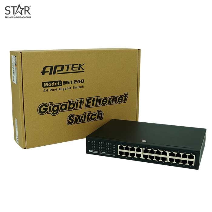 Switch 24 Port 10/100/1000Mbps APTEK SG1240 Chính Hãng