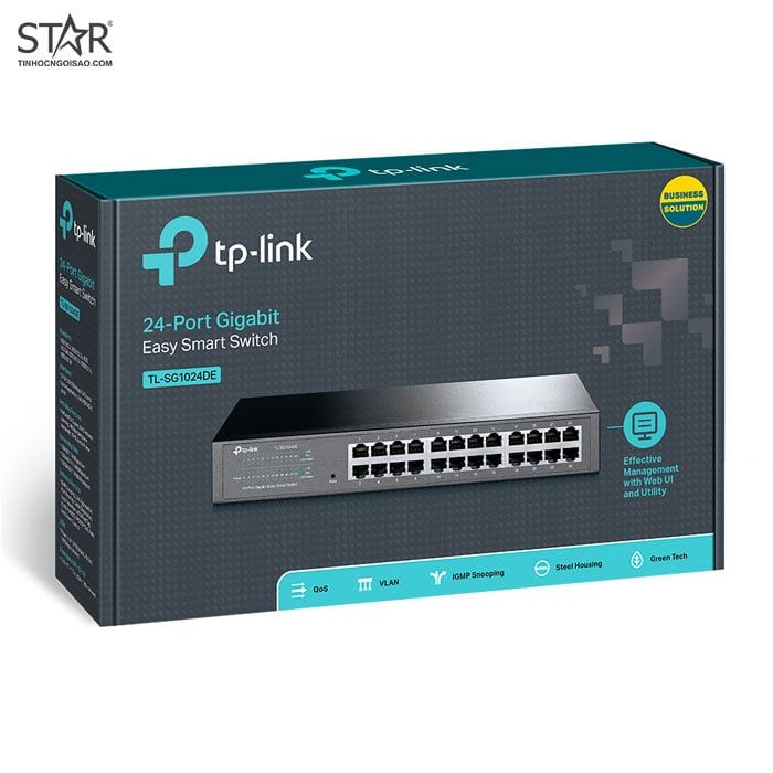 Switch 24 Port 1G Smart TP-Link TL-SG1024DE Chính Hãng