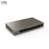  Switch PoE 9 Port Tenda 10/100Mb TEF1109P-8-63W (Vỏ sắt / Chống sét 6KV / Chuyên Camera IP) 