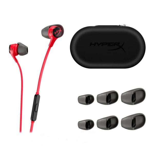  Tai nghe Gaming HP HyperX Cloud Earbuds II (705L8AA) | Có dây, Earbuds, Đỏ 