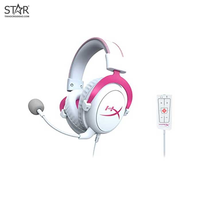 Tai nghe HP HyperX Cloud II Pink – Gaming Headset(4P5E0AA)